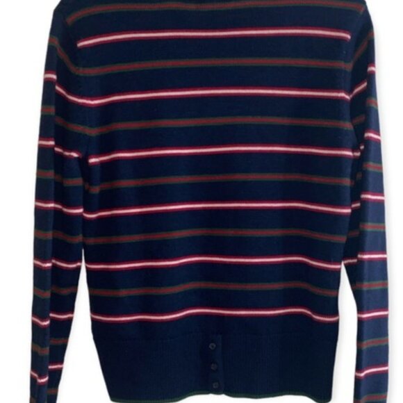 Brooks Brothers Women's 100% merino wool Nautical stripe sweater SIZE LARGE - Picture 2 of 5